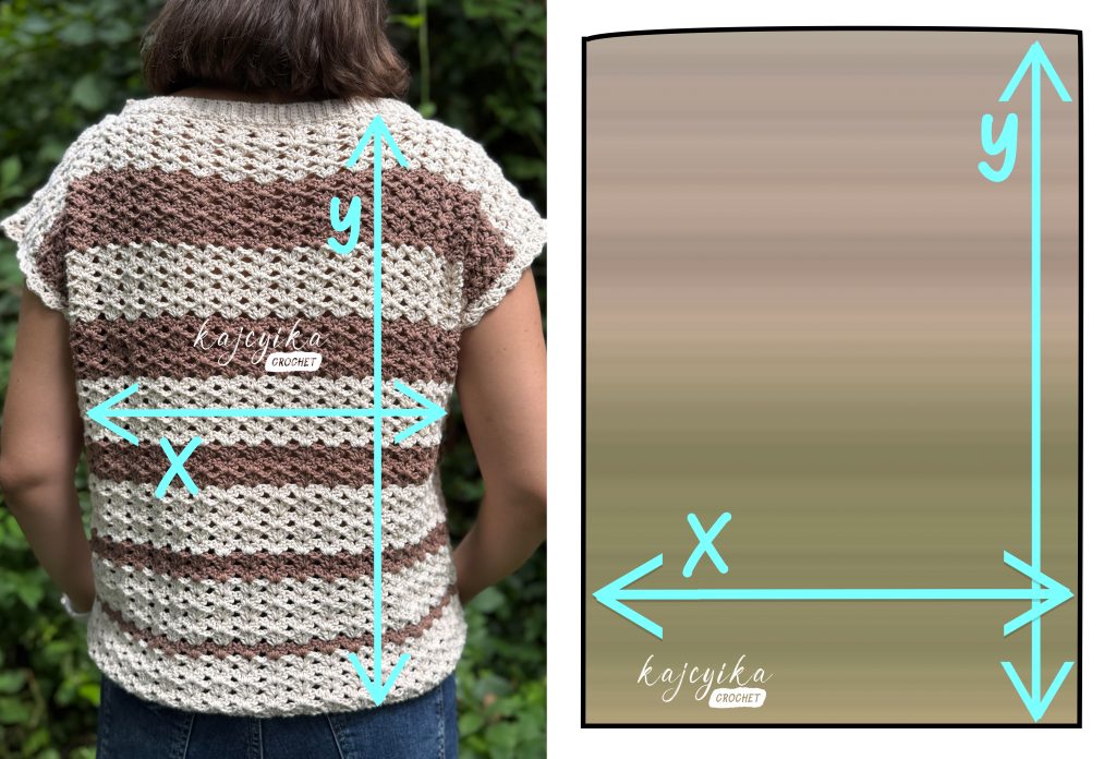 PORTOROSE TEE crochet pattern portorose tee back panel 2