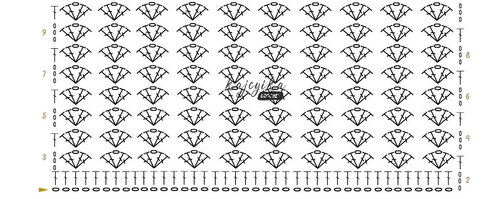 PORTOROSE TEE crochet pattern portorose tee chart 1