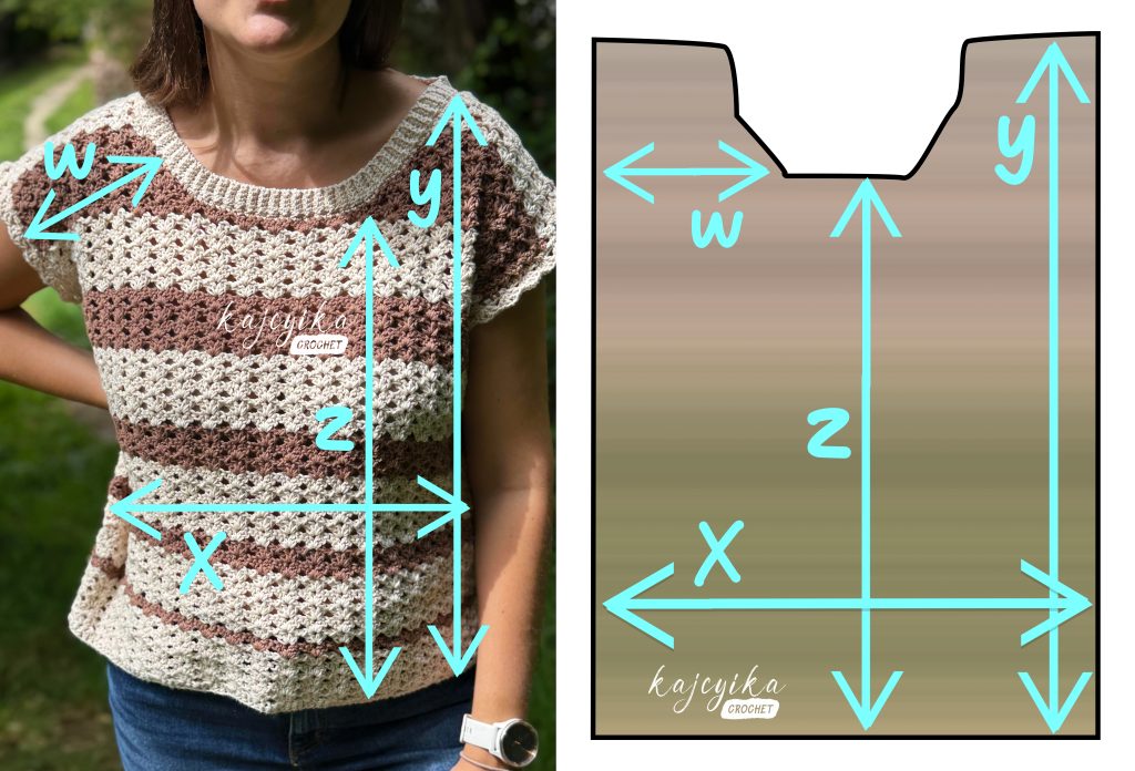 PORTOROSE TEE crochet pattern portorose tee front panel 2